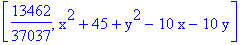 [13462/37037, x^2+45+y^2-10*x-10*y]